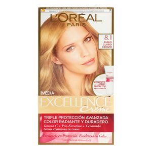 Tinte Excellence Loreal Paris Tono 8.1 Rubio Claro Cenizo