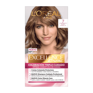 Tinte Excellence Loreal Paris Tono 7 Rubio Vainilla
