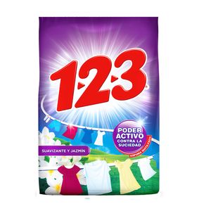 Detergente en Polvo 123 Suavizante & Jazmín 1500 GR