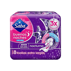 Toallas Sanitarias Buenas Noches Saba Con Alas 8 UN