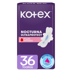 Toallas Femeninas Kotex Nocturna Ultraprotect 36 Unidades