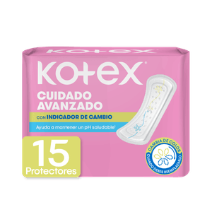 Protectores Cuidado Avanzado Kotex Indicador de Cambio 15 Unidades