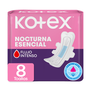 Toallas Femeninas Kotex Esencial Nocturna 8U