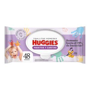 Toallitas Húmedas Huggies Manitos y Carita Desechables 48U