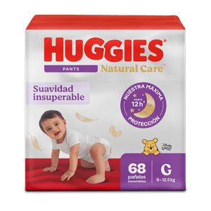 Pañales Huggies Natural Care Pants Etapa 3/G  Suavidad Insuperable 68U