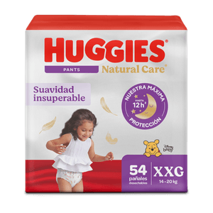 Pañales Huggies Natural Care Pants Etapa 5/XXG  Suavidad Insuperable 54U