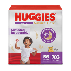 Pañales Huggies Natural Care Pants Etapa 4/XG  Suavidad Insuperable 56U
