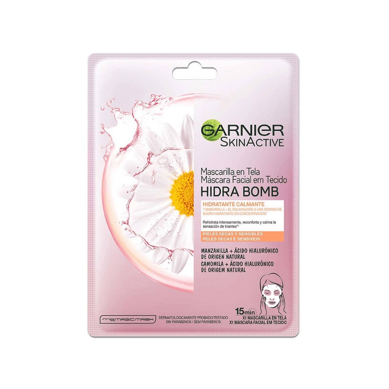 Mascarilla-Facial-En-Tela-Garnier-Hidra-Bomb-Manzanilla-32-G-10553922-6923700977509