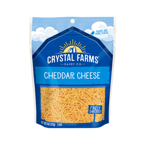 Cheddar Cheese Crystal Farms Finely Shredded 8 Z