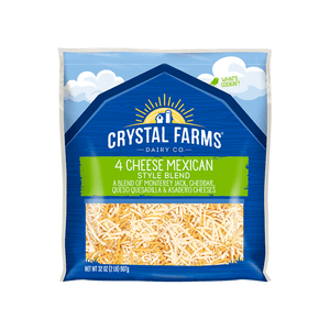 4 Cheese Mexican Crystal Farms Shredded Style Blend 32 OZ