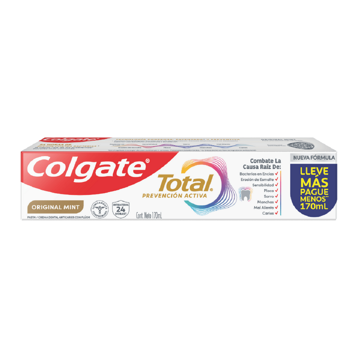 Pasta Dental Colgate Total Original Mint Prevención Activa 170 ML