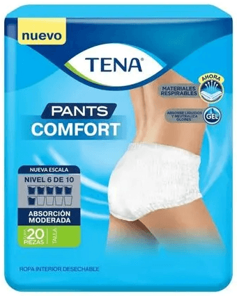 Ropa Íntima Absorbente Tena Pants Comfort Talla G (20 un)-1788464172058