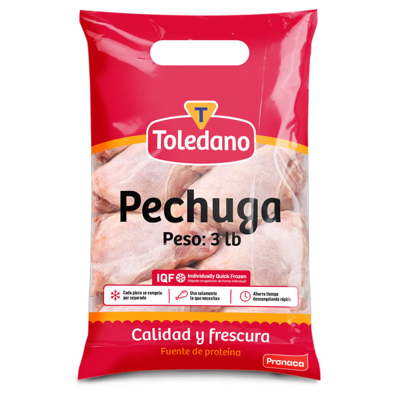 Pechuga de Pollo Toledano IQF 3 LB-1790278061900